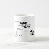 ZITATE: Buddha: Gute Gesundheit Kaffeetasse (Mittel)