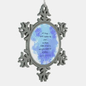 Zitate der Inspirationsbibliotheken Schneeflocken Zinn-Ornament (Links)