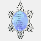 Zitate der Inspirationsbibliotheken Schneeflocken Zinn-Ornament (Rechts)