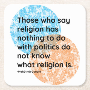 Zitate der Mahatma Gandhi-Politik Religion Rechteckiger Pappuntersetzer