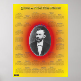 Zitate der Nobelpreisträger Poster