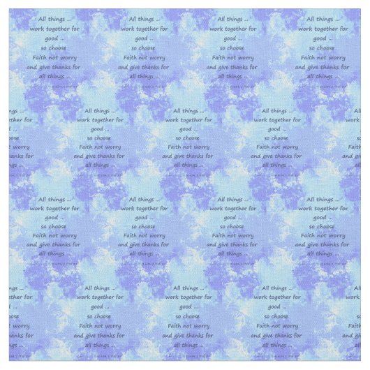 Zitate der weichen Blues der Inspirationsbibliothe Stoff (Nahaufnahme)