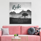 Zitate der Yoga-Mediationslehrer von B&W Reiki Mas Leinwanddruck (Insitu (Wohnzimmer))