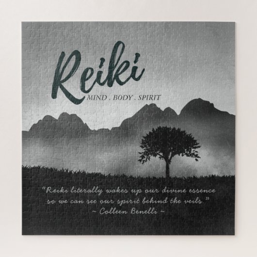 Zitate der Yoga-Mediationslehrer von B&W Reiki Mas Puzzle (Vertikal)