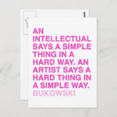Zitate durch Charles Bukowski Postkarte (Vorne/Hinten)