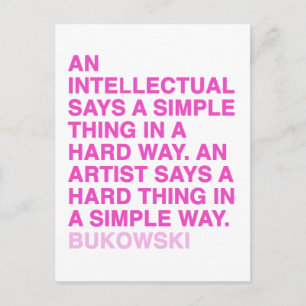 Zitate durch Charles Bukowski Postkarte