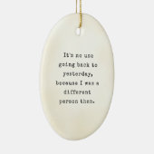 Zitate für Alicen im Wunderland Keramik Ornament (Rechts)