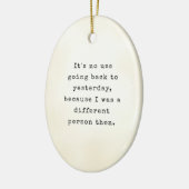 Zitate für Alicen im Wunderland Keramik Ornament (Links)