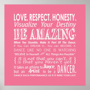 Zitate für Inspiration - Pink Poster