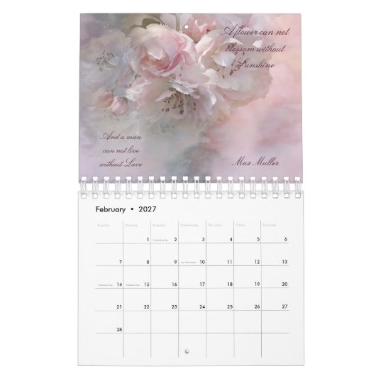 Zitate für Lieben 2023 Kalender (Feb 2027)