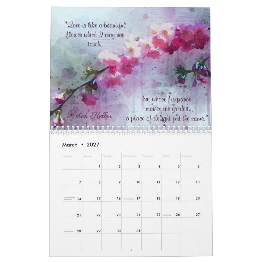 Zitate für Lieben 2023 Kalender (Mär 2027)