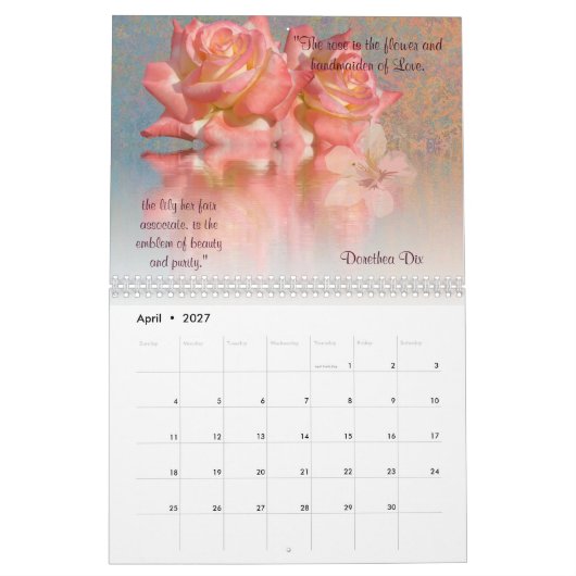 Zitate für Lieben 2023 Kalender (Apr 2027)