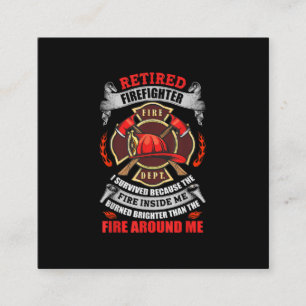 Zitate für Männer im Jahr 2021 für Feuerwehrleu Quadratische Visitenkarte