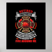 Zitate für Männer im Jahr 2021 für Feuerwehrleute Poster (Vorne)