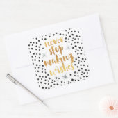 Zitate für Wünsche Quadratischer Aufkleber (Umschlag)