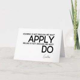 ZITATE: Goethe: Wir müssen zutreffen Karte