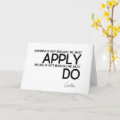 ZITATE: Goethe: Wir müssen zutreffen Karte (Gelbe Blume)