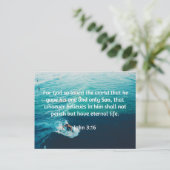 Zitate Gottes: John 3:16 — "Für Gott hat die Welt  Postkarte (Stehend Vorderseite)