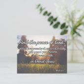 Zitate Gottes: Phil 4:7 — "Friede Gottes" Postkarte (Stehend Vorderseite)