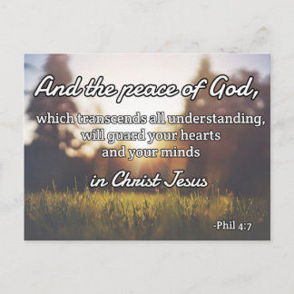 Zitate Gottes: Phil 4:7 — "Friede Gottes" Postkarte