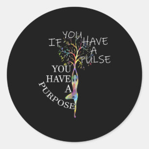 Zitate Grafische Motivierend Yoga Gif Runder Aufkleber
