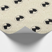 Zitate Janes Austen und Silhouette-Porträt Geschenkpapier (Ecke)