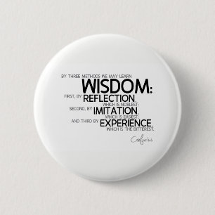 ZITATE: Konfuzius: Klugheit: Reflexion, Button