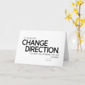 ZITATE: Lao Tzu: Ändern Sie Richtung Karte (Gelbe Blume)