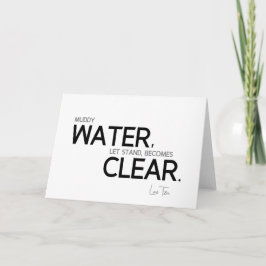 ZITATE: Lao Tzu: Schlammiges Wasser Karte