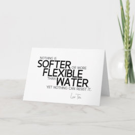 ZITATE: Lao Tzu: Weicher oder flexibel Karte