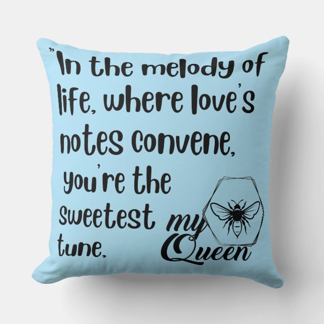 Zitate meiner Bienenkönigin Kissen (Vorderseite)