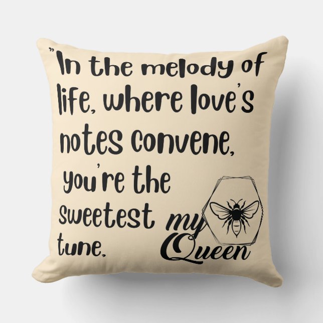 Zitate meiner Bienenkönigin Kissen (Vorderseite)