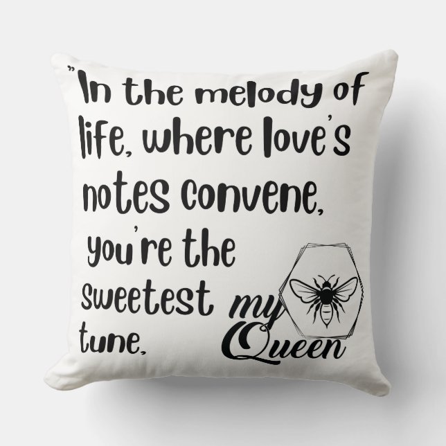 Zitate meiner Bienenkönigin Kissen (Vorderseite)