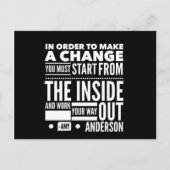 Zitate mit Bedeutung auf Postkarte (Vorderseite)