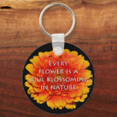 Zitate mit Blume inspirierend Schlüsselanhänger (Vorderseite)