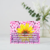 Zitate / Nachricht / Gedicht | Floral Liebe Mama P Postkarte (Stehend Vorderseite)