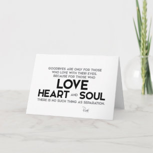 ZITATE: Rumi: Goodbys, Trennung Karte