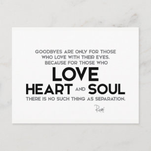 ZITATE: Rumi: Goodbys, Trennung Postkarte