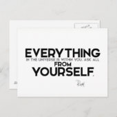 ZITATE: Rumi: Innerhalb Sie Postkarte (Vorne/Hinten)