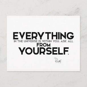 ZITATE: Rumi: Innerhalb Sie Postkarte