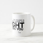 ZITATE: Rumi - Licht meldet Sie an Kaffeetasse (VorderseiteRechts)
