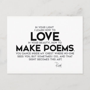 ZITATE: Rumi: Liebe Postkarte