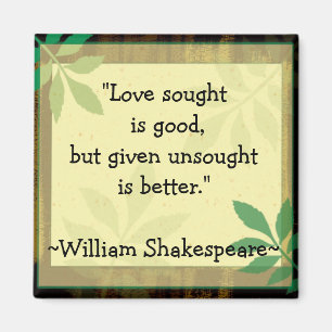 Zitate Shakespeare Liebe Magnet