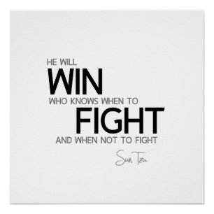 ZITATE: Sun Tzu - Gewinnkampf Poster