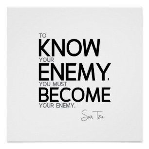 ZITATE: Sun Tzu: Kennen Sie Ihren Feind Poster