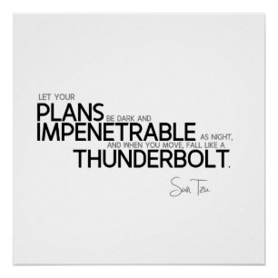 ZITATE: Sun Tzu: Plant undurchdringliches Poster