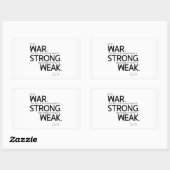 ZITATE: Sun Tzu: Vermeiden Sie starkes, der Rechteckiger Aufkleber (Blatt)