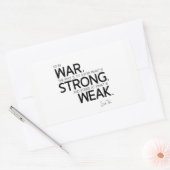 ZITATE: Sun Tzu: Vermeiden Sie starkes, der Rechteckiger Aufkleber (Umschlag)