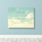 Zitate über Geist, Himmel und Wolken, Vintag Leinwanddruck (Insitu (Holzboden))