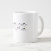 Zitate über Glauben und Hoffnung Jumbo-Tasse (Vorderseite Rechts)